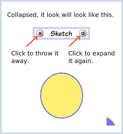 HaloCollapse, page 4. Click to expand it again.  Click to throw it away.  Collapsed, it look will look like this.  