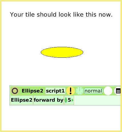 ScriptTileForward-by, page 3. Your tile should look like this now.    