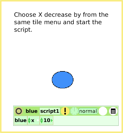 ScriptTileX-andYTiles, page 3. Choose X decrease by from the same tile menu and start the script.  